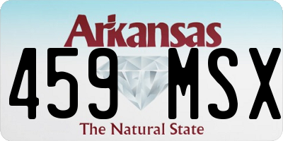 AR license plate 459MSX