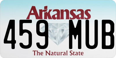 AR license plate 459MUB