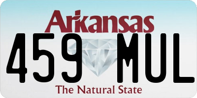 AR license plate 459MUL
