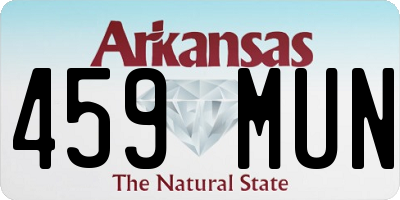 AR license plate 459MUN