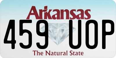 AR license plate 459UOP