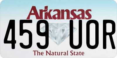 AR license plate 459UOR