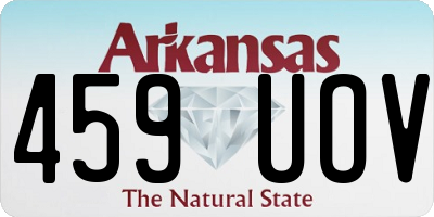AR license plate 459UOV