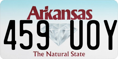 AR license plate 459UOY
