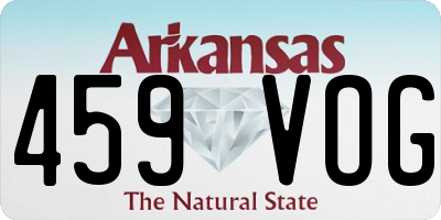 AR license plate 459VOG
