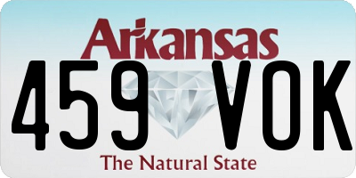 AR license plate 459VOK