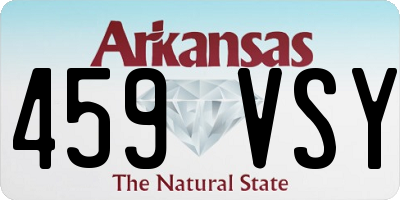 AR license plate 459VSY