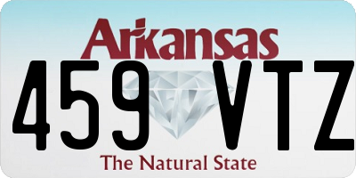 AR license plate 459VTZ