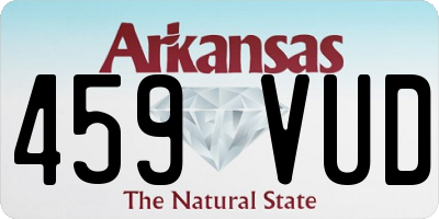 AR license plate 459VUD