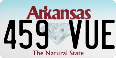 AR license plate 459VUE