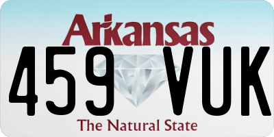 AR license plate 459VUK