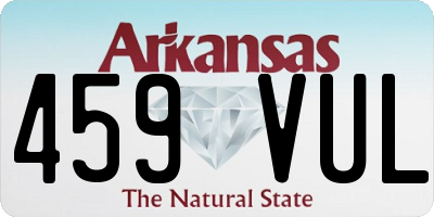 AR license plate 459VUL