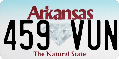 AR license plate 459VUN