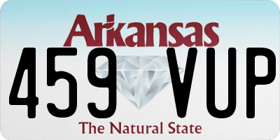 AR license plate 459VUP