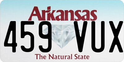AR license plate 459VUX