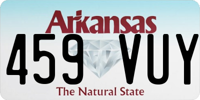 AR license plate 459VUY