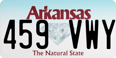 AR license plate 459VWY