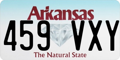 AR license plate 459VXY