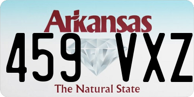 AR license plate 459VXZ