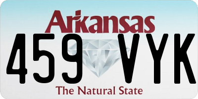 AR license plate 459VYK