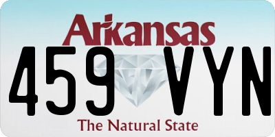 AR license plate 459VYN