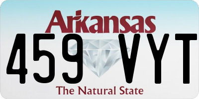 AR license plate 459VYT