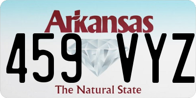 AR license plate 459VYZ