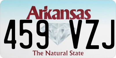 AR license plate 459VZJ