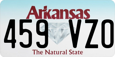 AR license plate 459VZO
