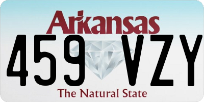 AR license plate 459VZY