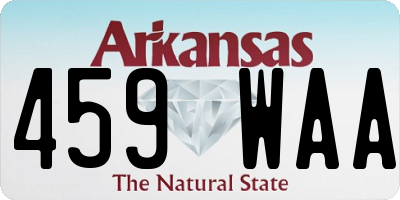 AR license plate 459WAA