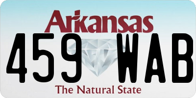 AR license plate 459WAB