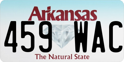 AR license plate 459WAC