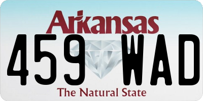 AR license plate 459WAD