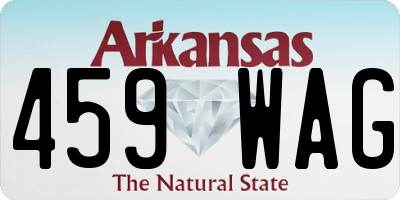 AR license plate 459WAG