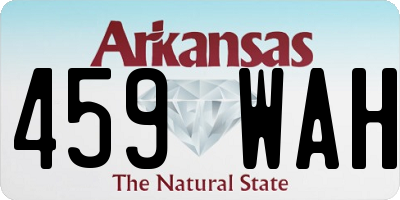 AR license plate 459WAH