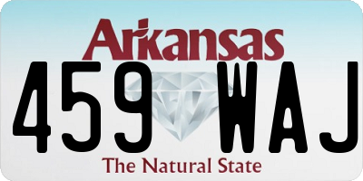 AR license plate 459WAJ