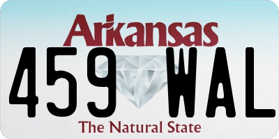 AR license plate 459WAL
