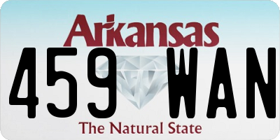 AR license plate 459WAN
