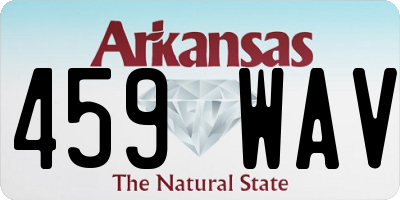 AR license plate 459WAV