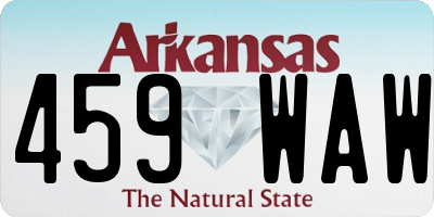 AR license plate 459WAW