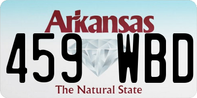 AR license plate 459WBD