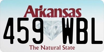 AR license plate 459WBL