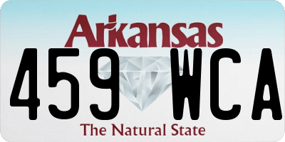 AR license plate 459WCA