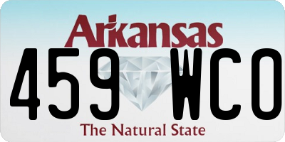 AR license plate 459WCO