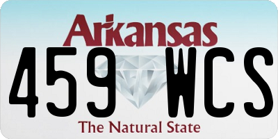 AR license plate 459WCS
