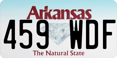 AR license plate 459WDF