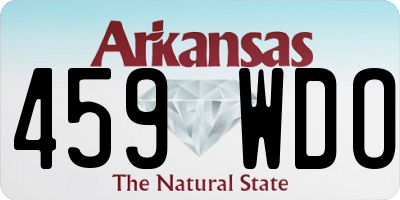 AR license plate 459WDO