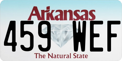AR license plate 459WEF