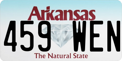 AR license plate 459WEN